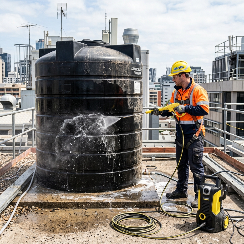 Professional cleaning water tank